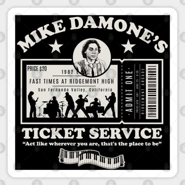 Damone's Ticket Service Magnet by Alema Art